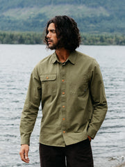Organic Cotton Shirt in Seagrass - Eddystone