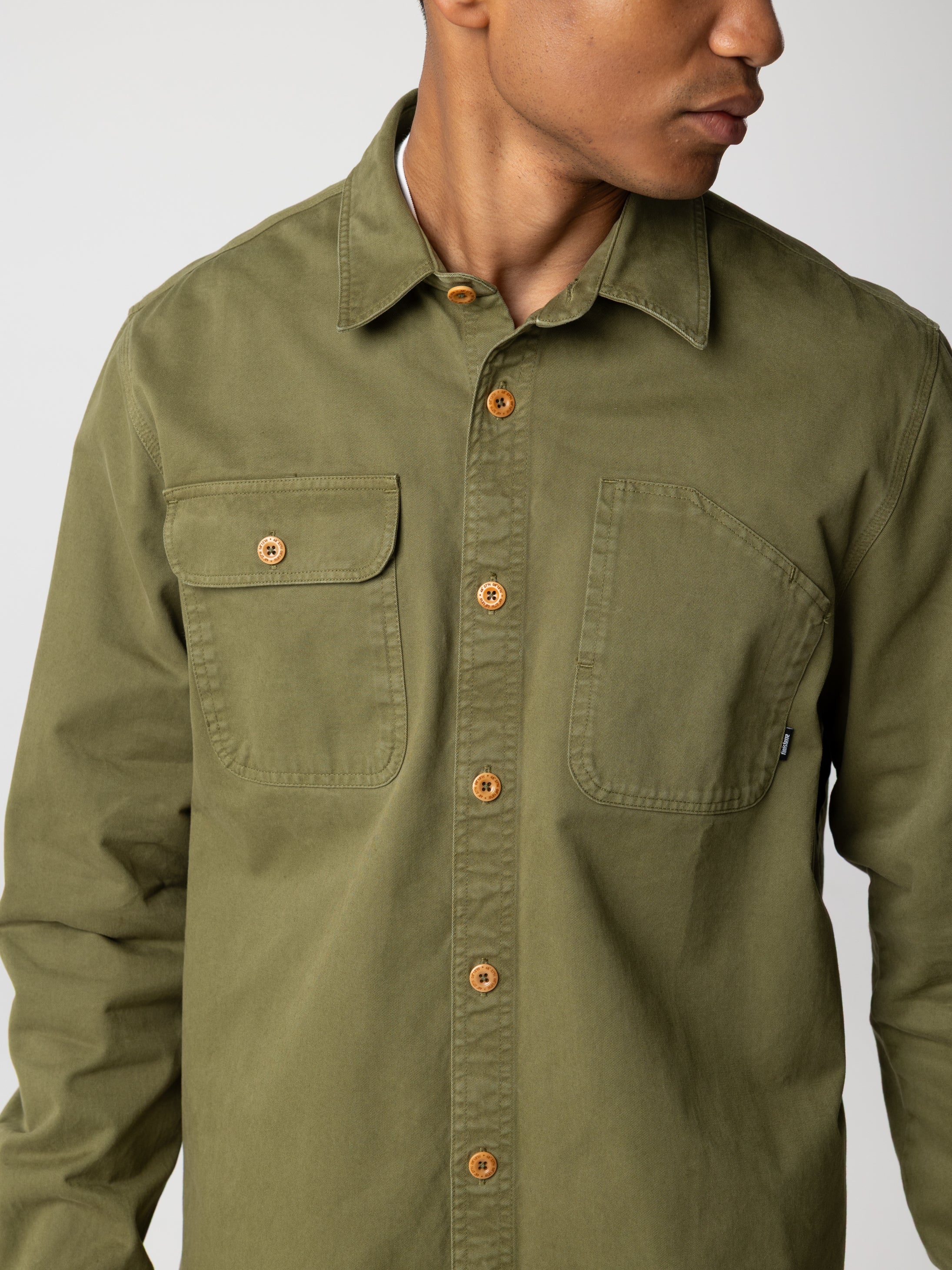 Organic Cotton Shirt in Seagrass - Eddystone