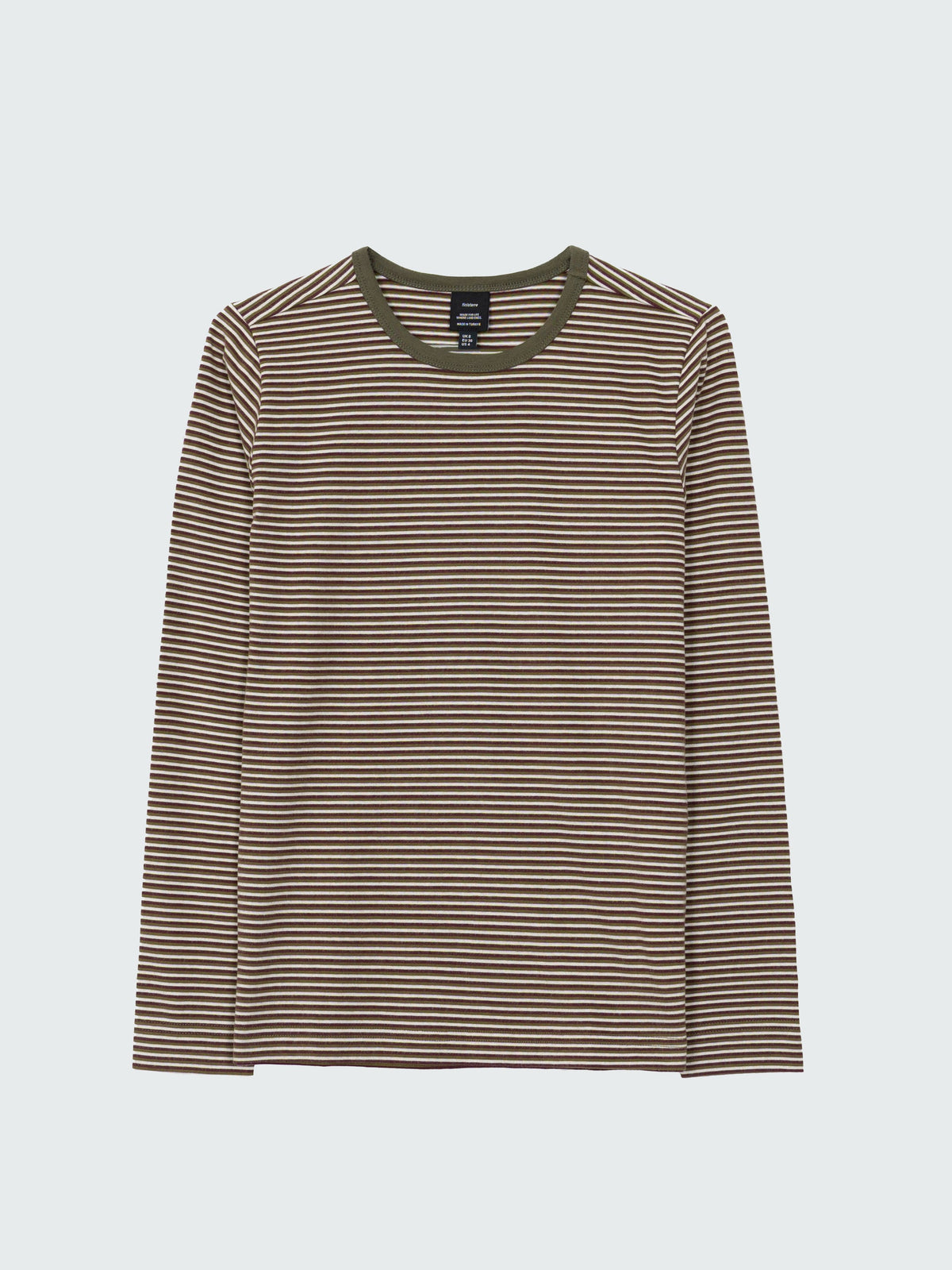 Eldon Long Sleeve T-Shirt in Plum/Ecru