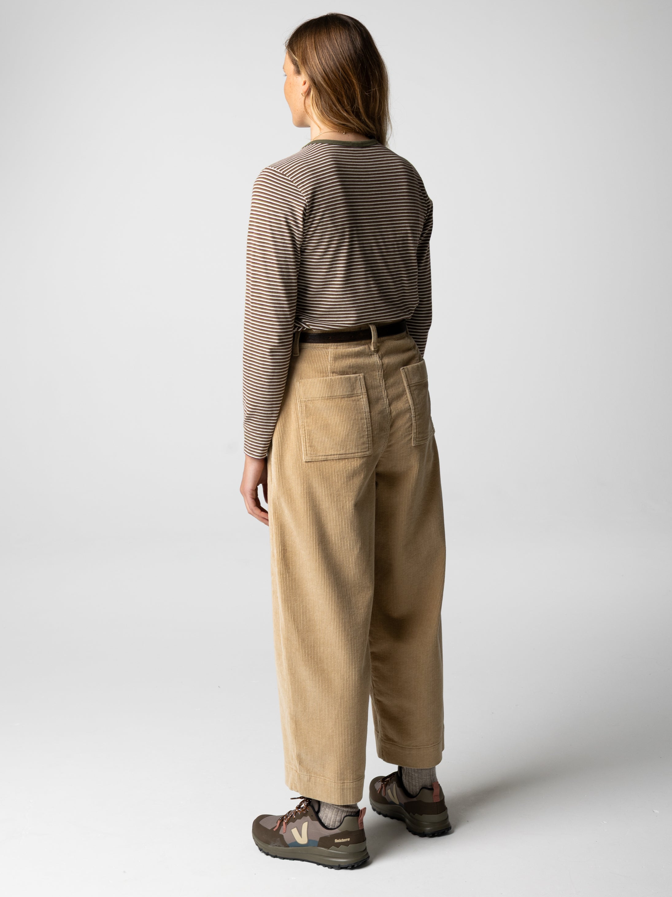 Eldon Long Sleeve T-Shirt in Plum/Ecru