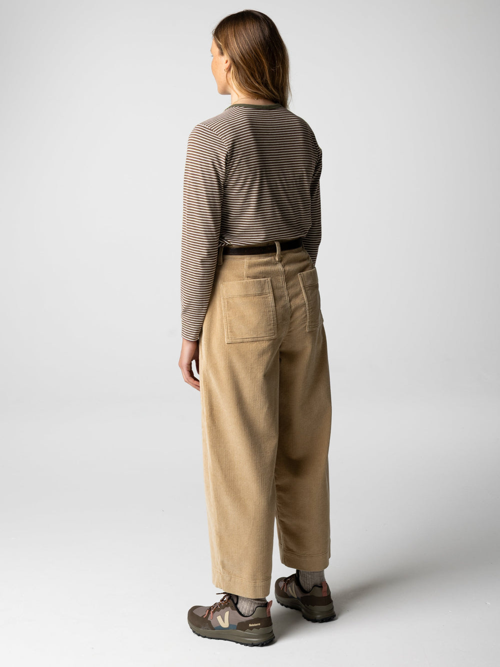 Eldon Long Sleeve T-Shirt in Plum/Ecru
