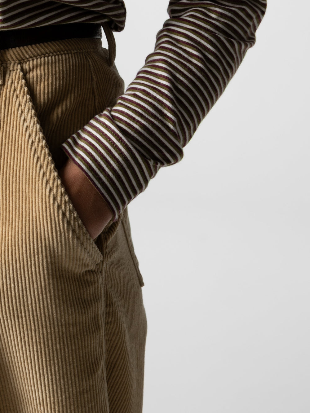 Eldon Long Sleeve T-Shirt in Plum/Ecru
