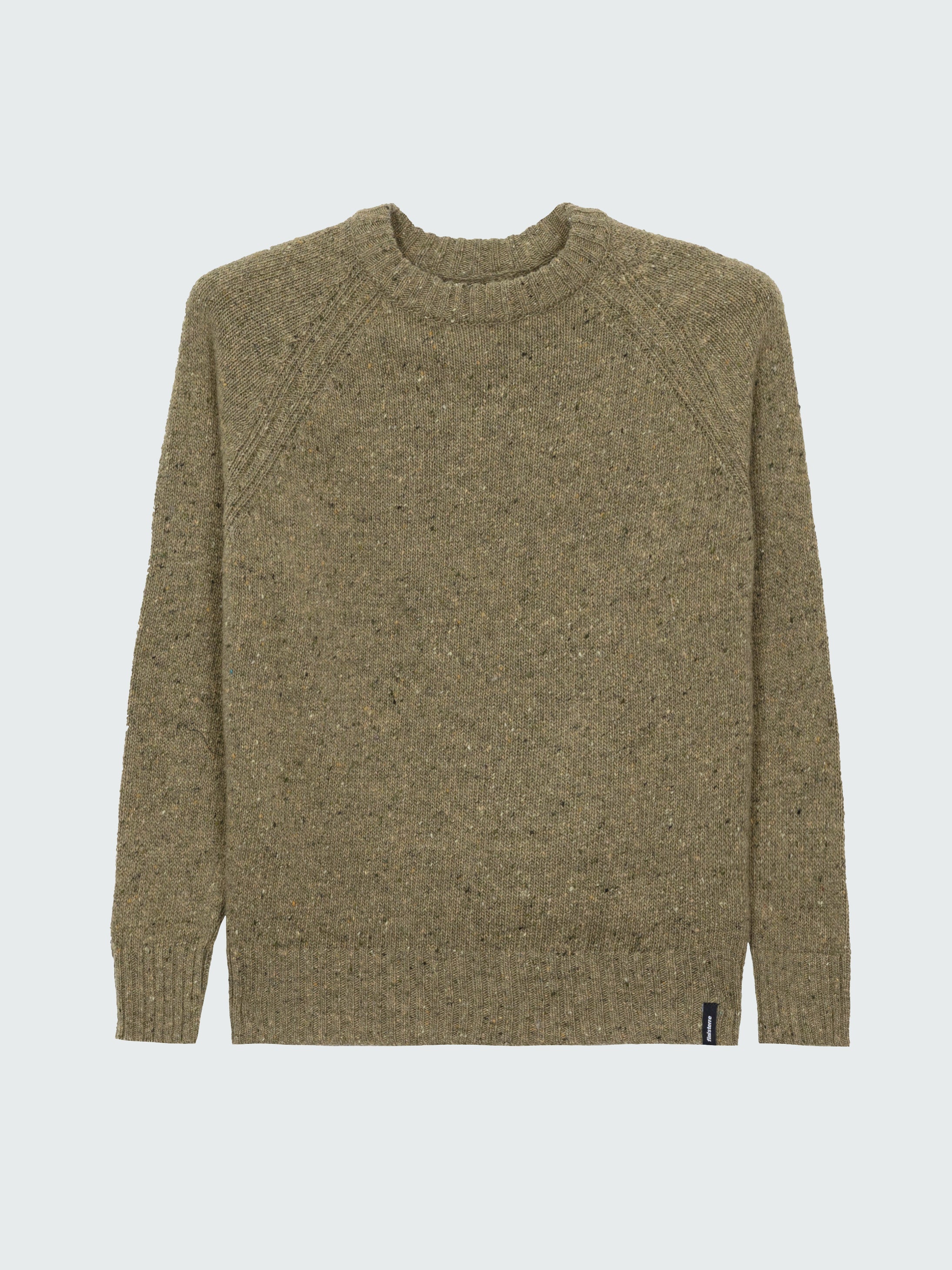 Merino Crew Knit Jumper in Seagrass - Farne