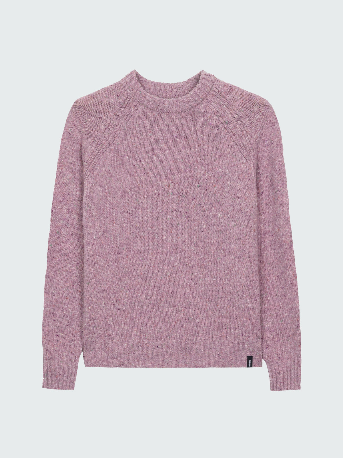 Merino Crew Knit Jumper in Purple - Farne