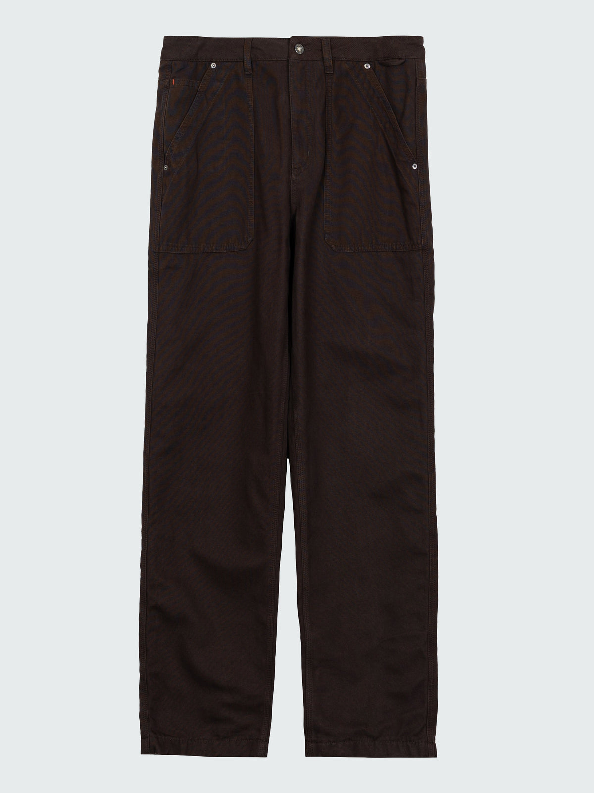 Organic Cotton Flannel Lined Trousers in Brown