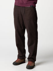 Organic Cotton Flannel Lined Trousers in Brown