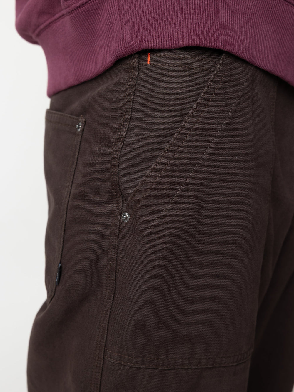 Organic Cotton Flannel Lined Trousers in Brown