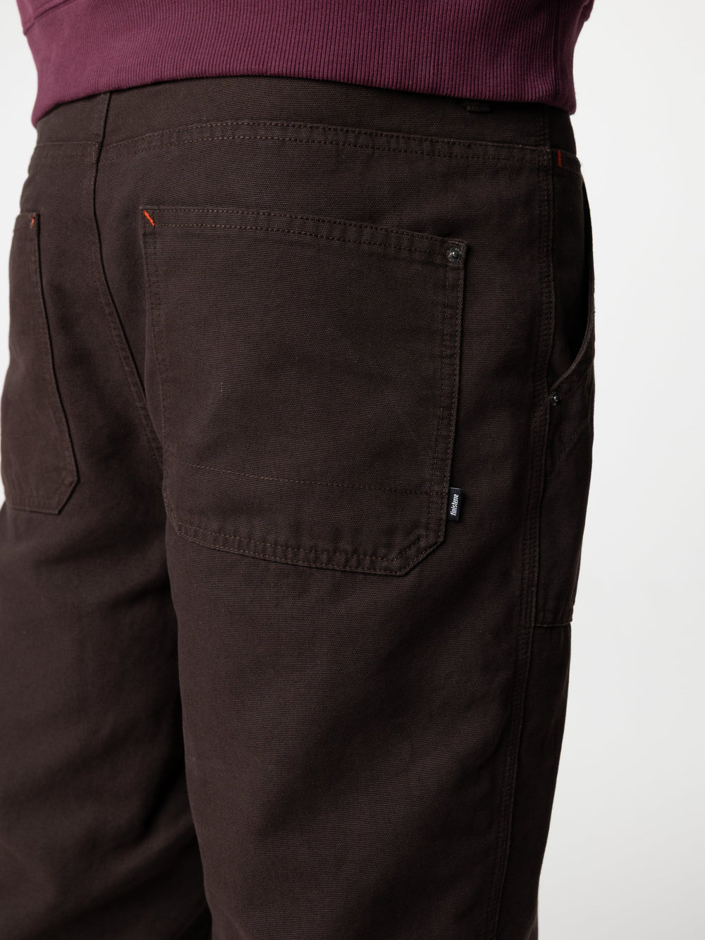 Organic Cotton Flannel Lined Trousers in Brown
