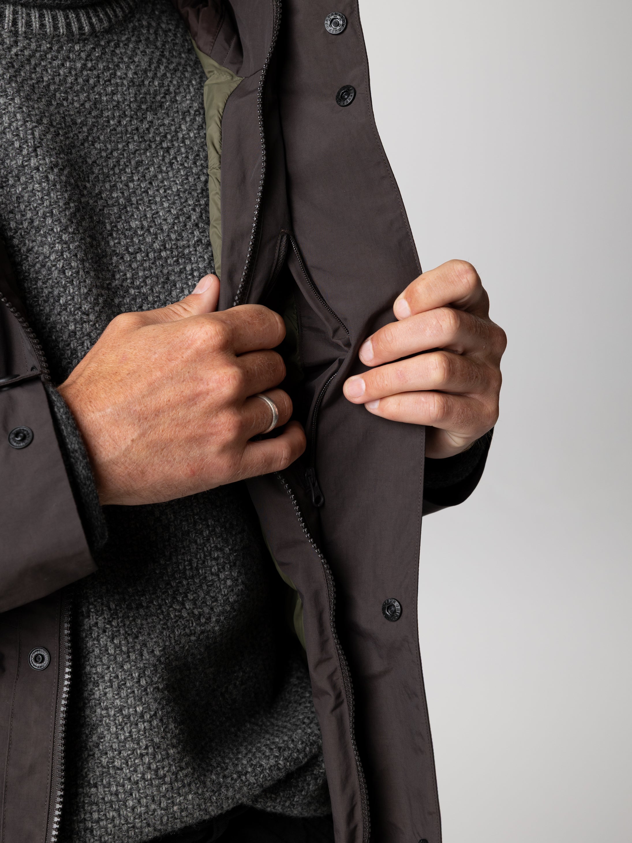 Recycled Waterproof Jacket in Burnt Umber - Forth