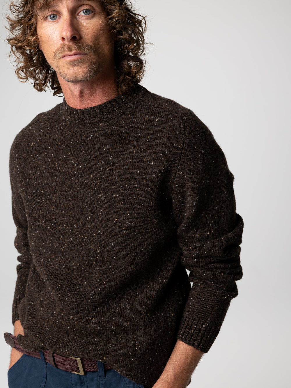 Wool Jumper in Brown - Furlong