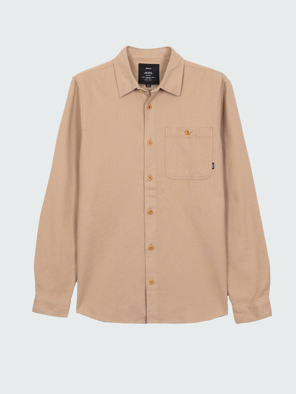 Organic Cotton Shirt in Taupe - Gylly
