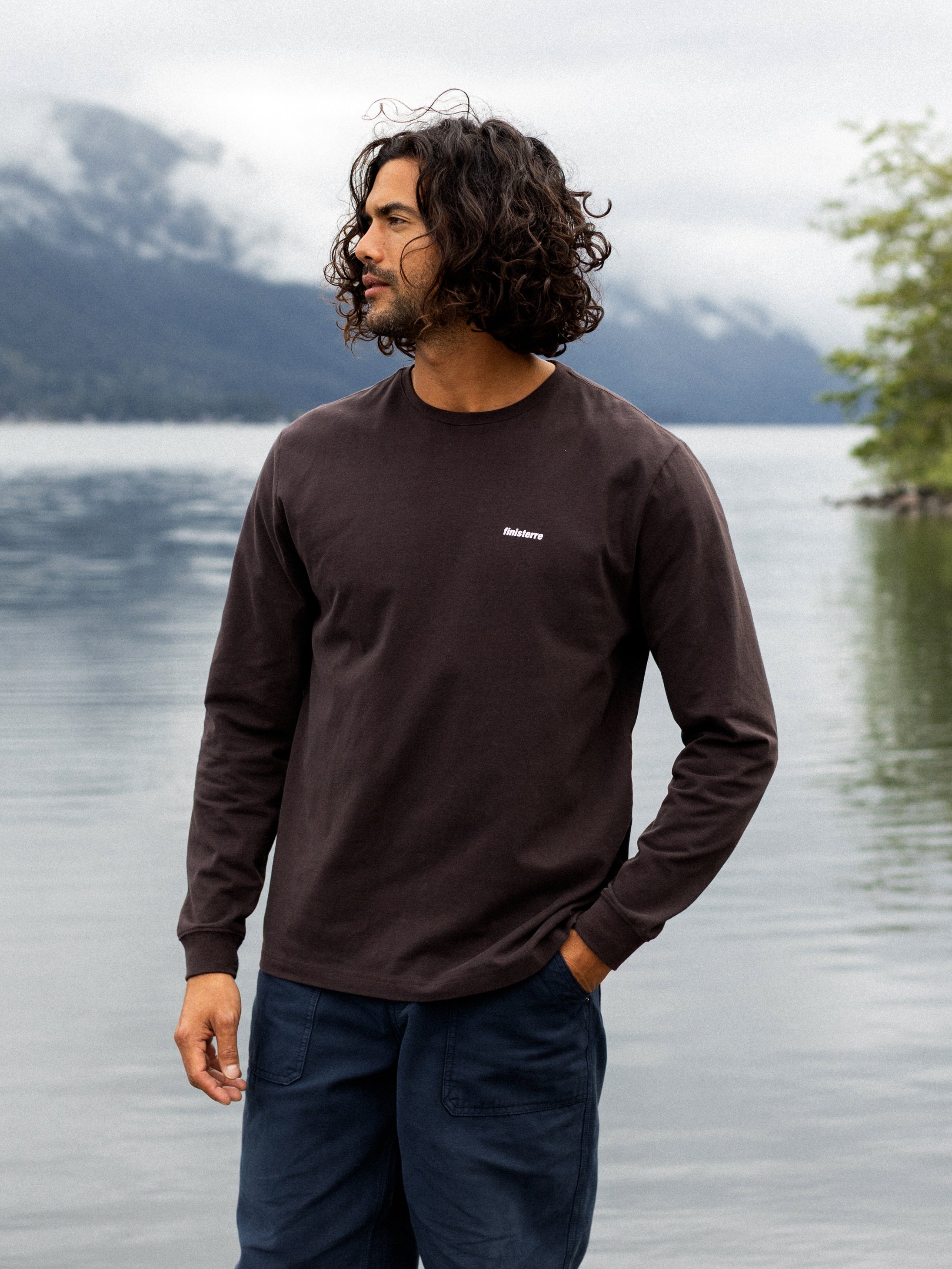 Organic Cotton T-Shirt in Brown - Harlyn