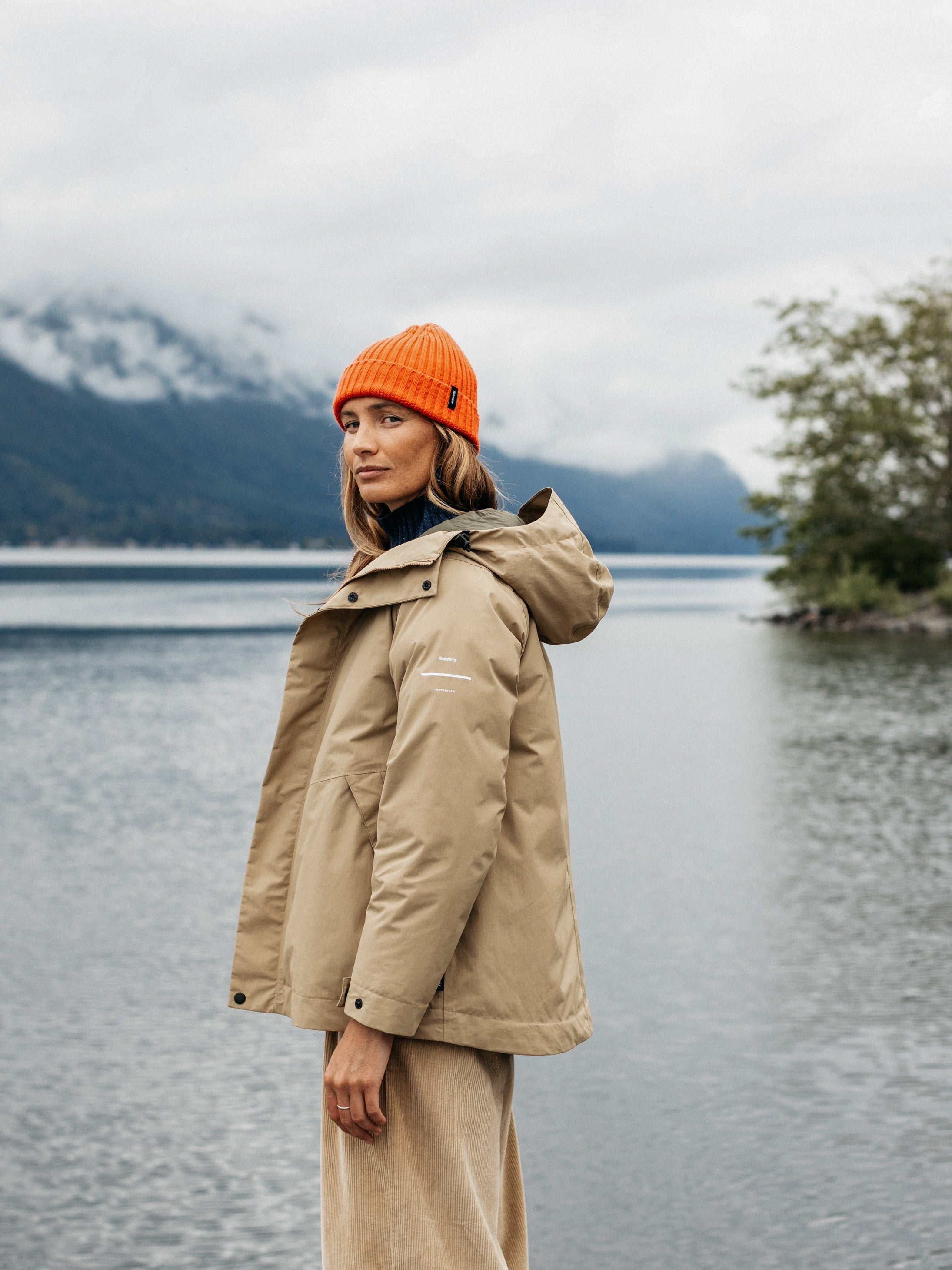 Recycled Waterproof Jacket in Flint - Isla