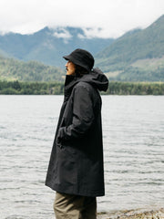 Recycled Longline Waterproof in Black