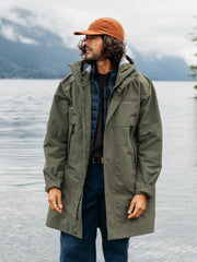 Recycled Longline Waterproof in Olive