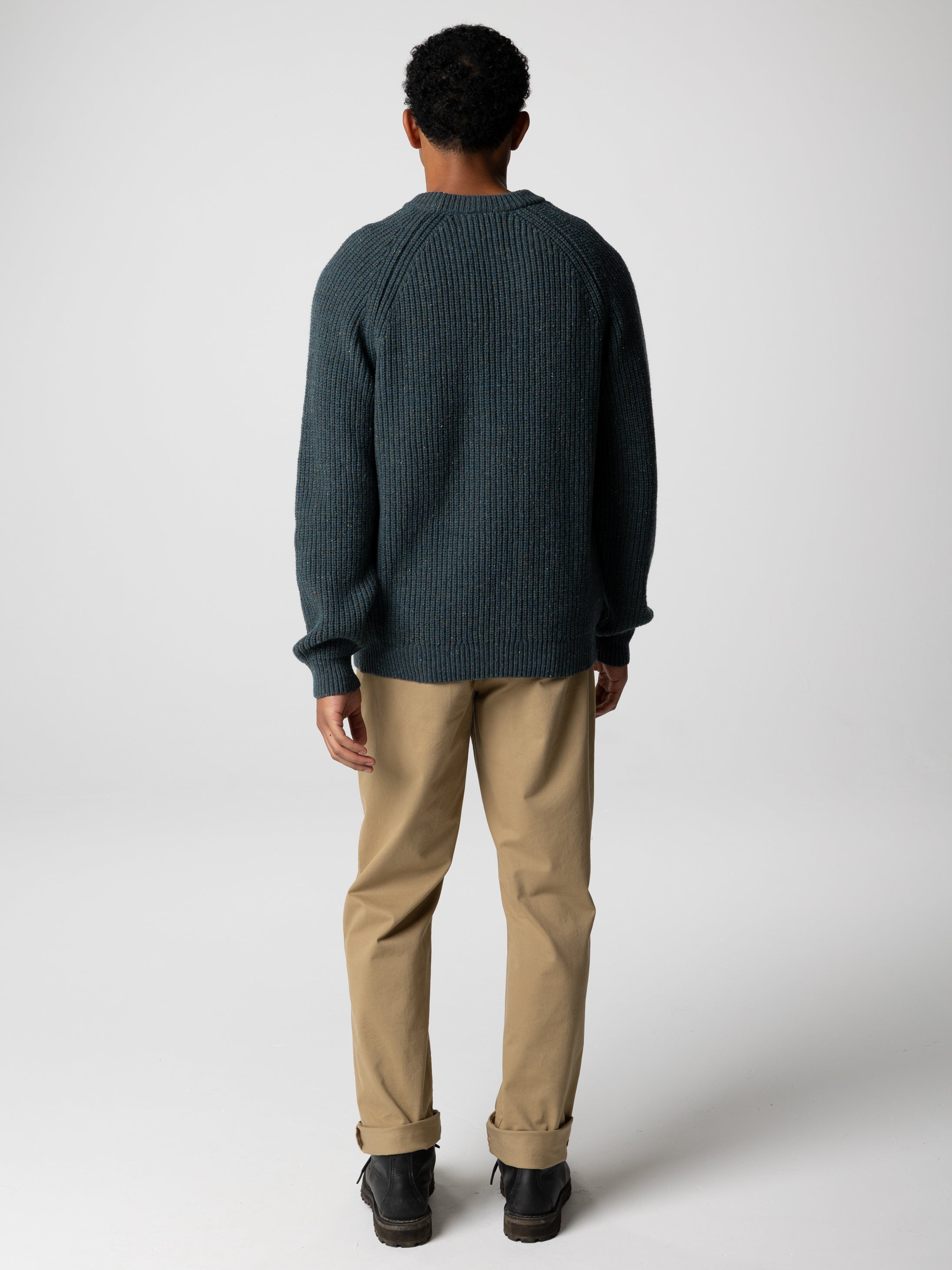 Wool Jumper in Marine - Mora