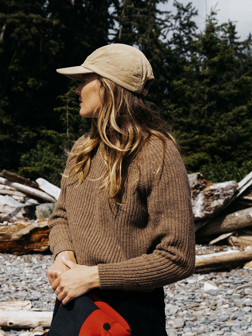 Wool Knit Jumper in Brown - Mora