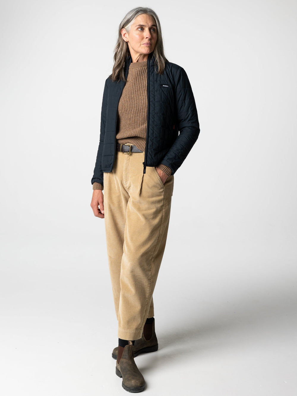 Wool Knit Jumper in Brown - Mora