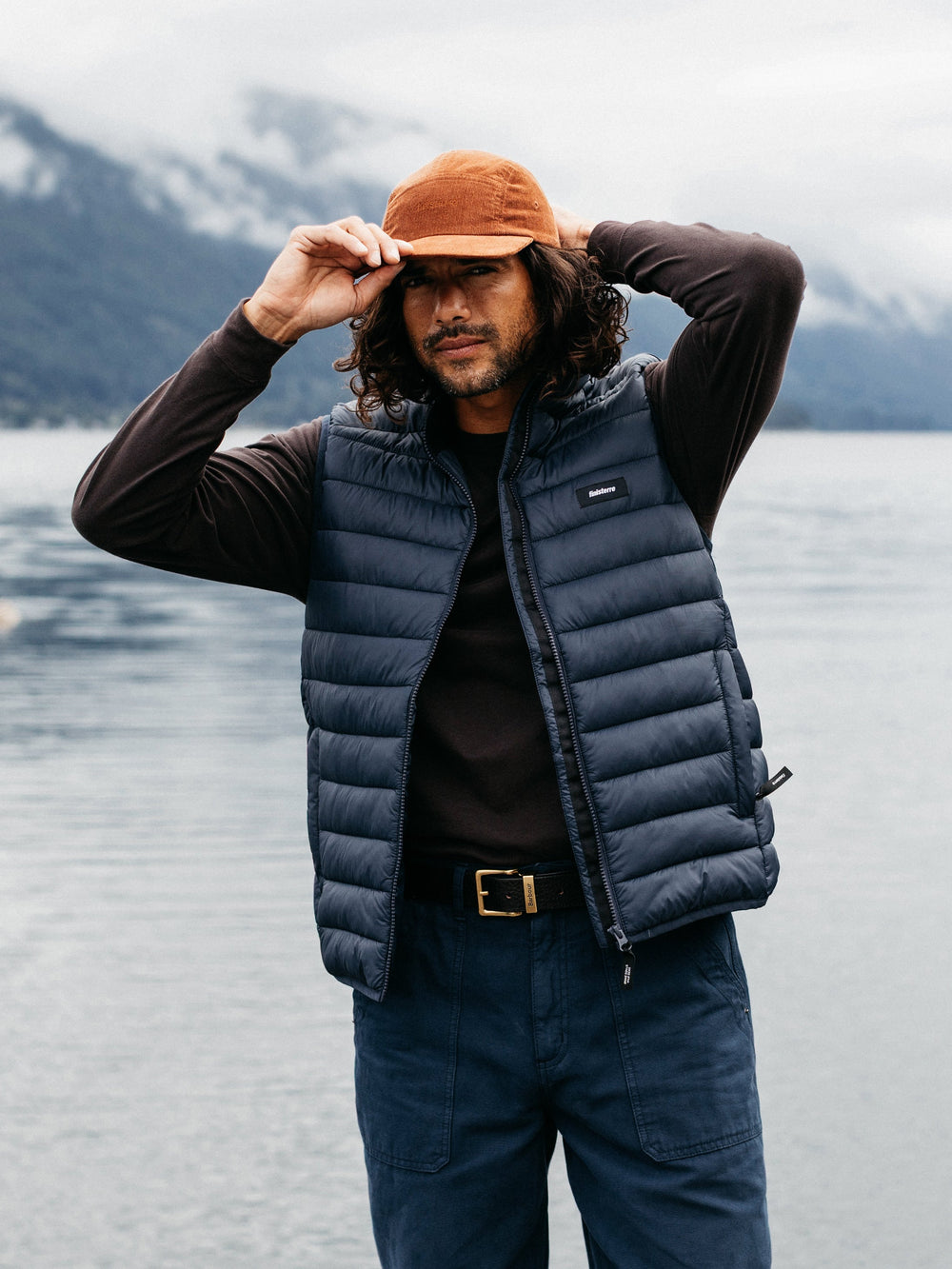 Recycled Gilet in Navy - Nimbus