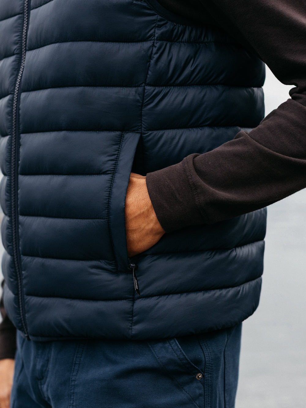 Recycled Gilet in Navy - Nimbus