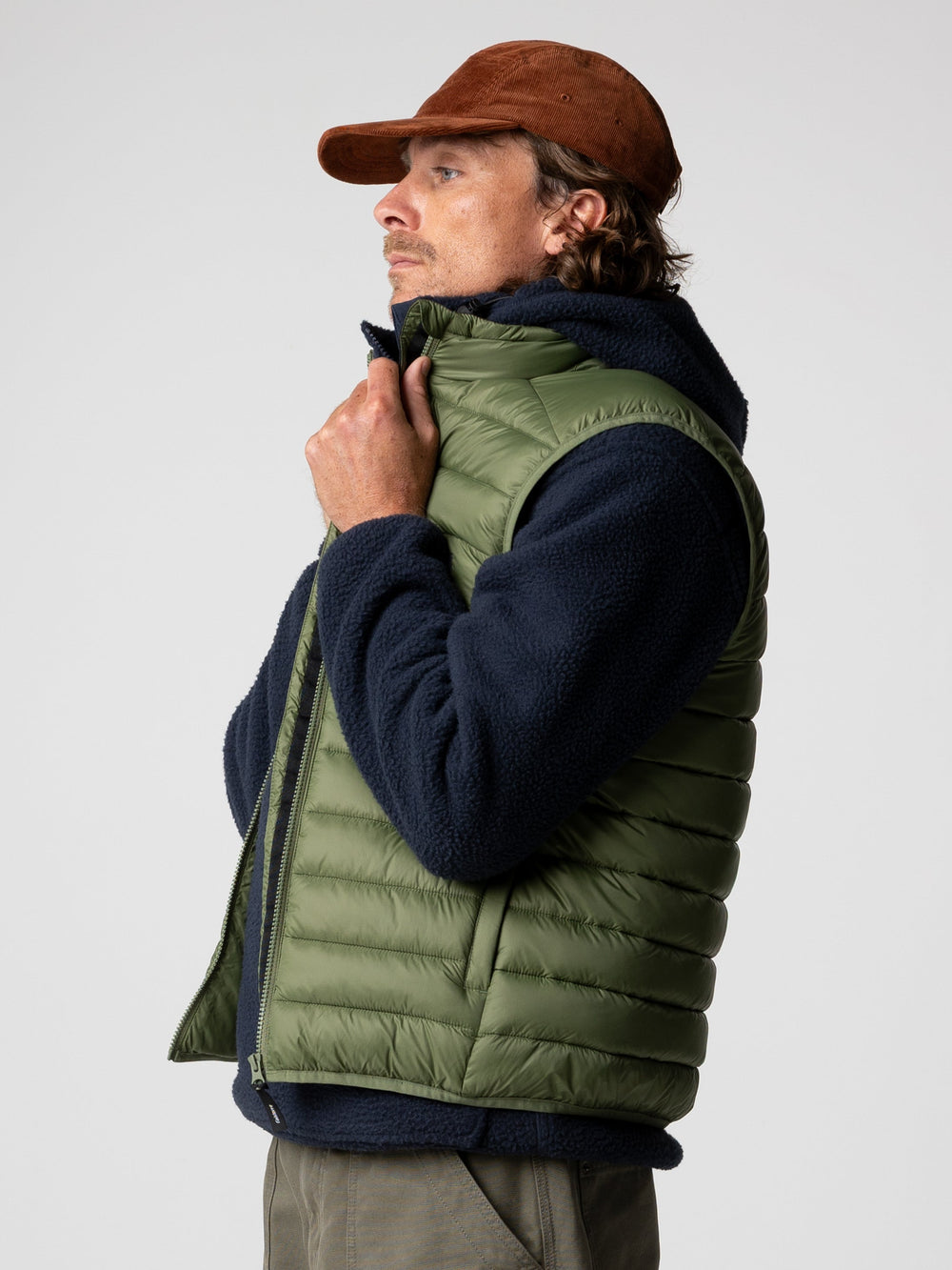Recycled Gilet in Seagrass - Nimbus
