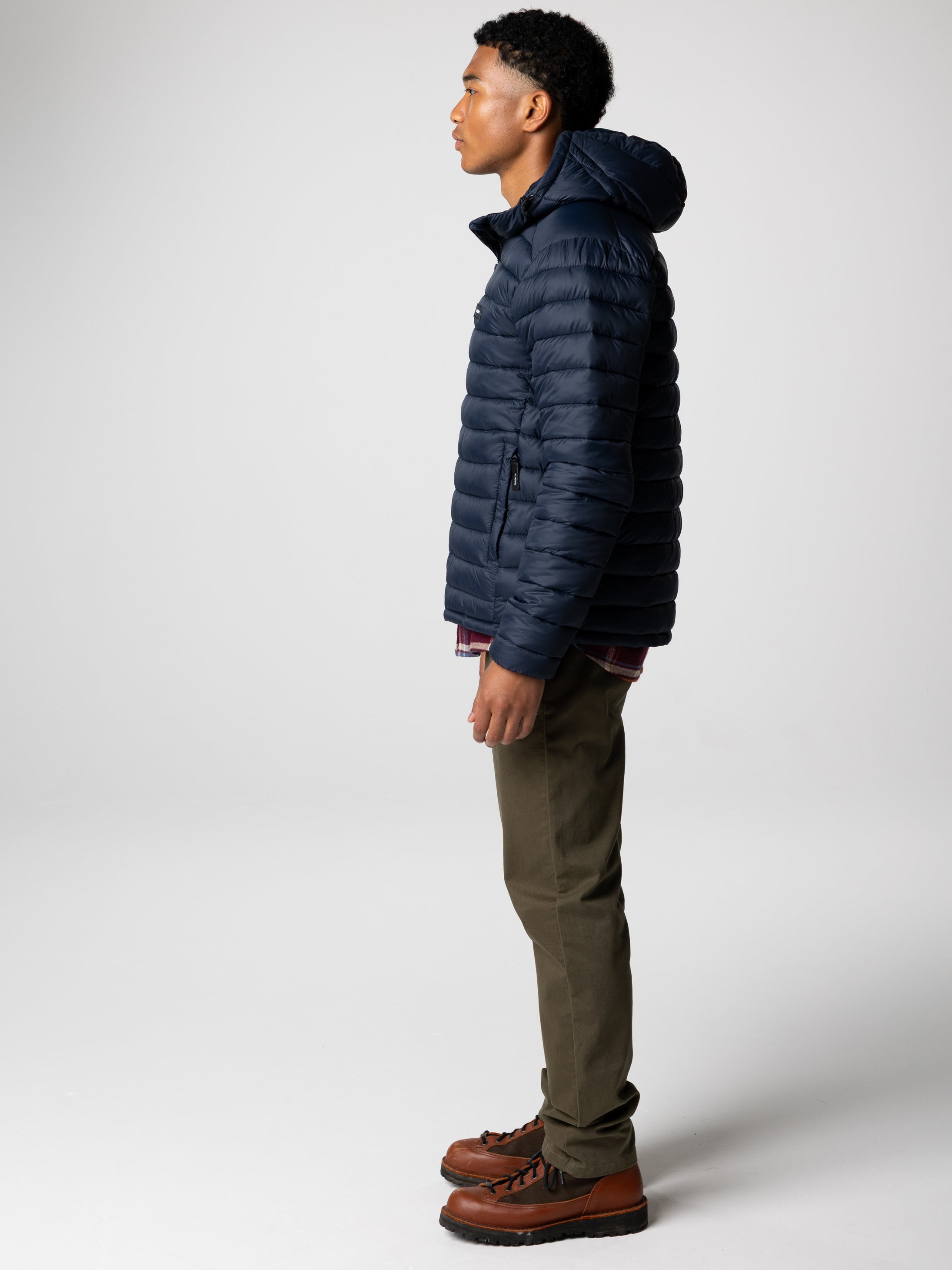 Recycled Hooded Jacket in Navy - Nimbus