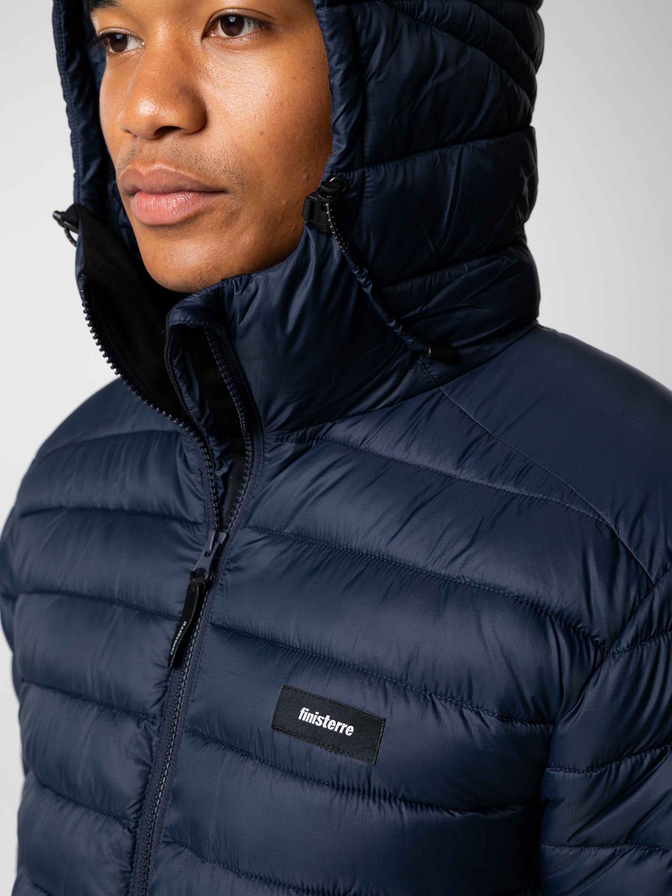 Recycled Hooded Jacket in Navy - Nimbus
