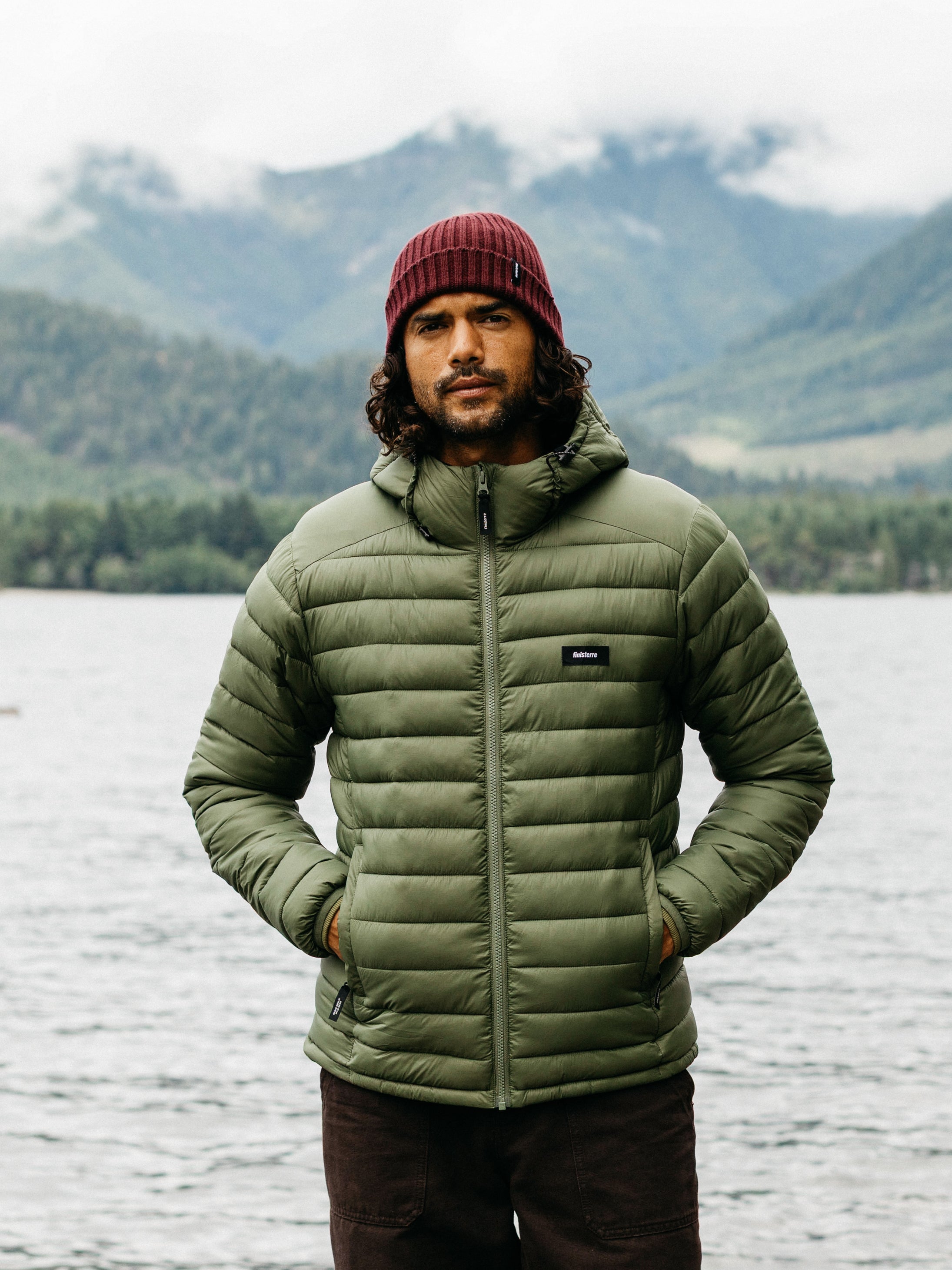 Recycled Hooded Jacket in Seagrass - Nimbus