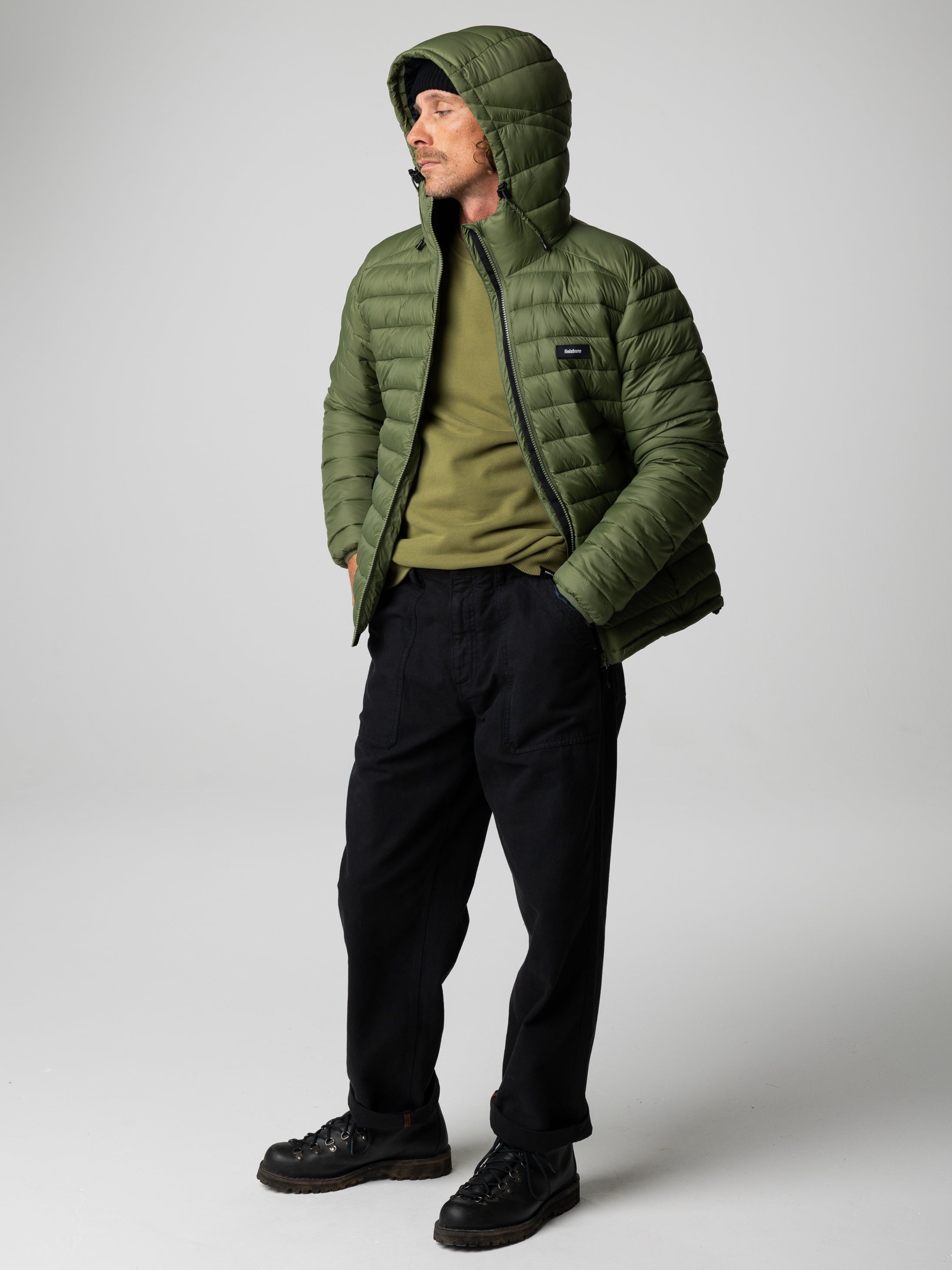 Recycled Hooded Jacket in Seagrass - Nimbus