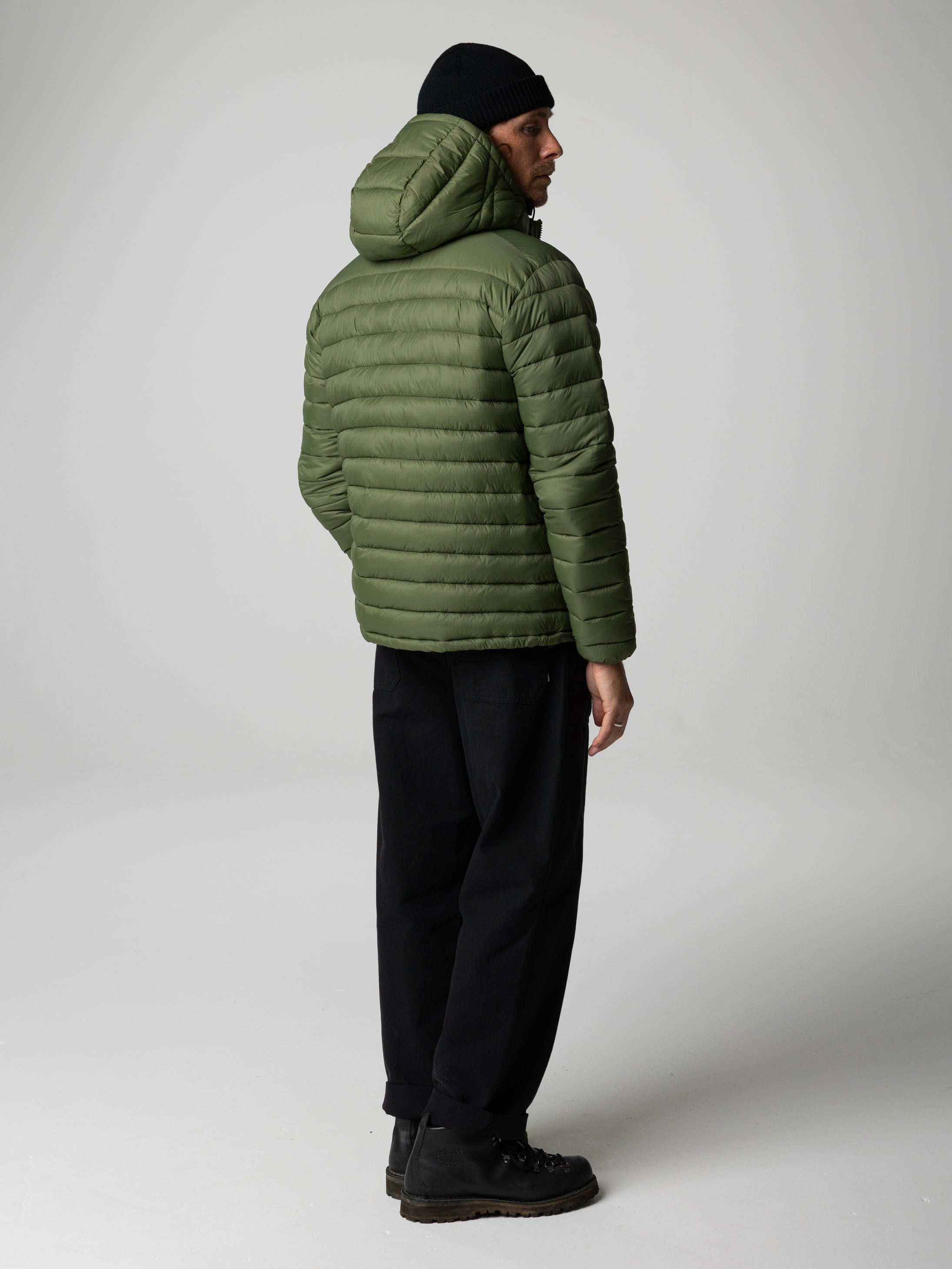 Recycled Hooded Jacket in Seagrass - Nimbus