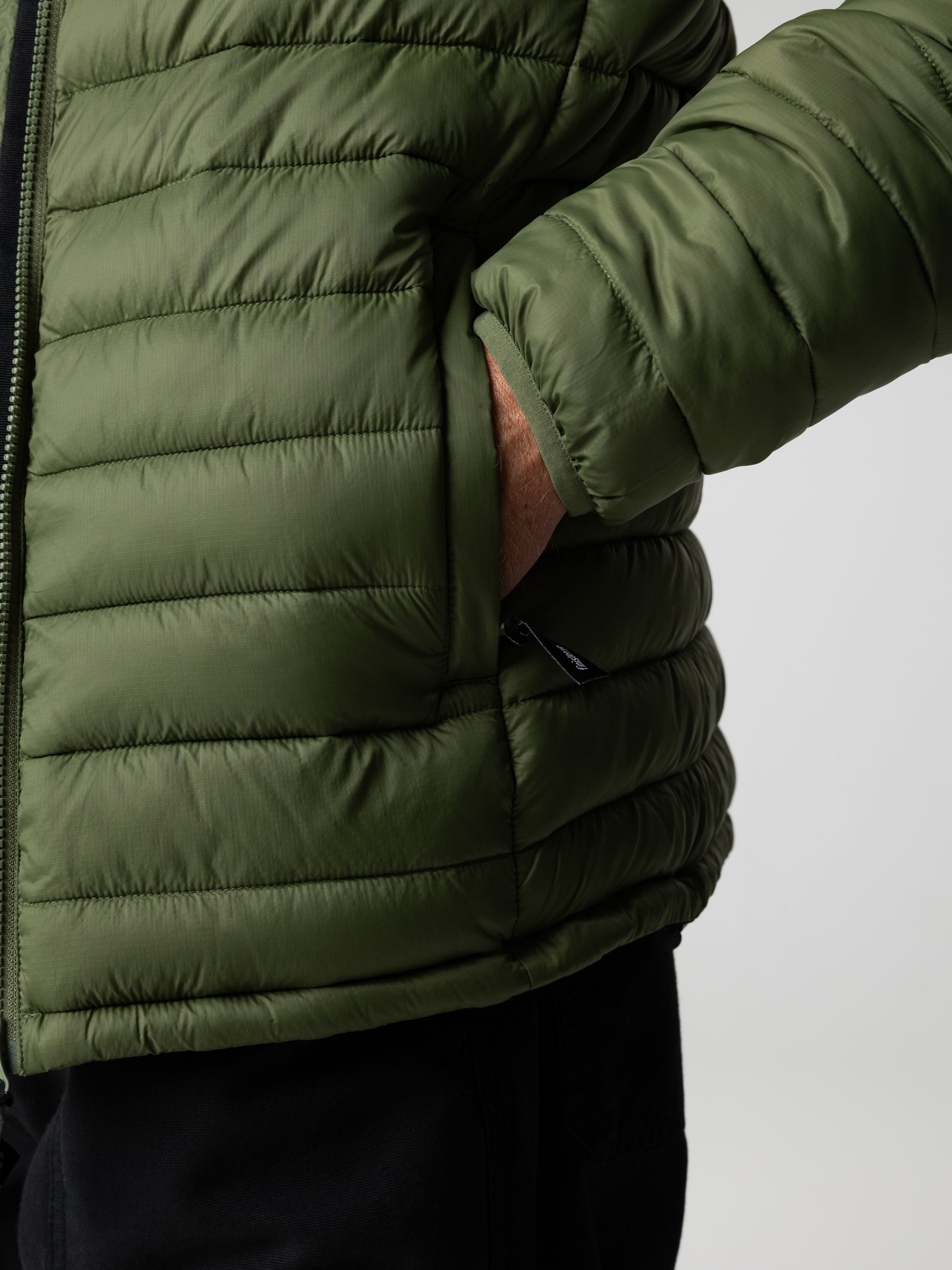 Recycled Hooded Jacket in Seagrass - Nimbus
