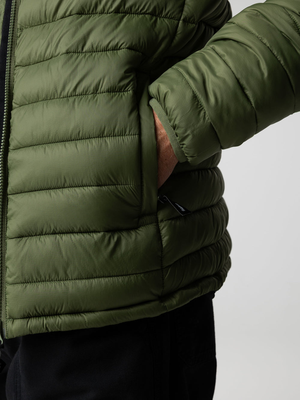 Recycled Hooded Jacket in Seagrass - Nimbus