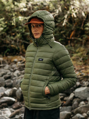 Recycled Hooded Jacket in Seagrass - Nimbus