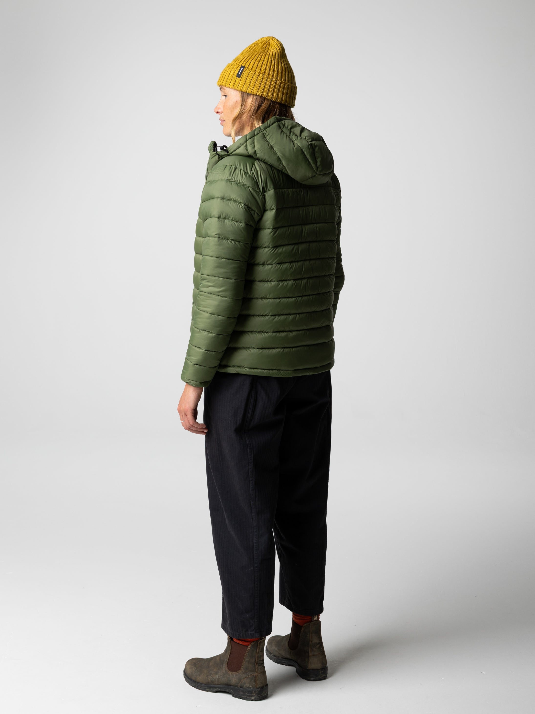 Recycled Hooded Jacket in Seagrass - Nimbus