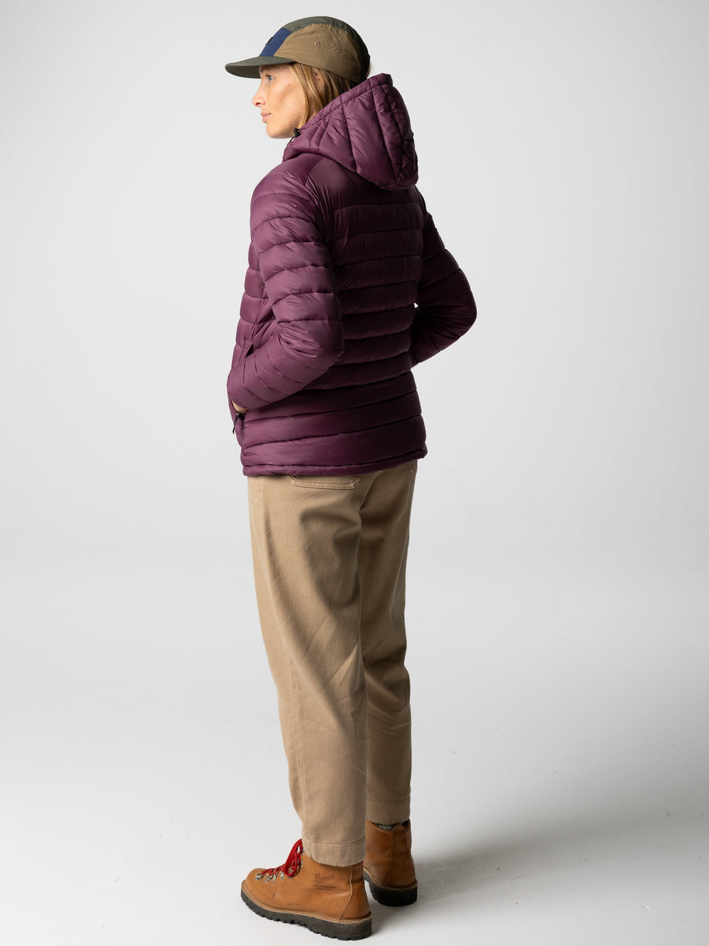 Recycled Hooded Jacket in Plum - Nimbus