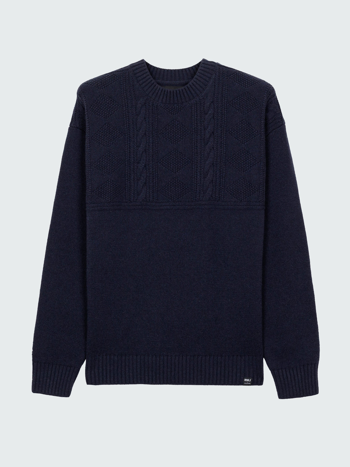 Wool Knit Jumper in Navy - Polperro