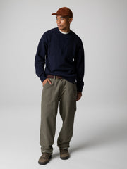 Wool Knit Jumper in Navy - Polperro