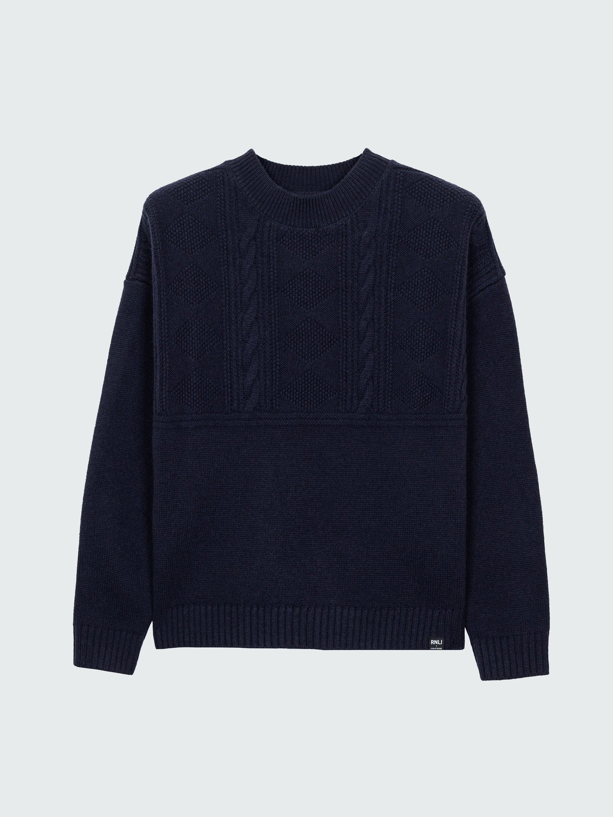 Wool Knit Jumper in Navy - Polperro