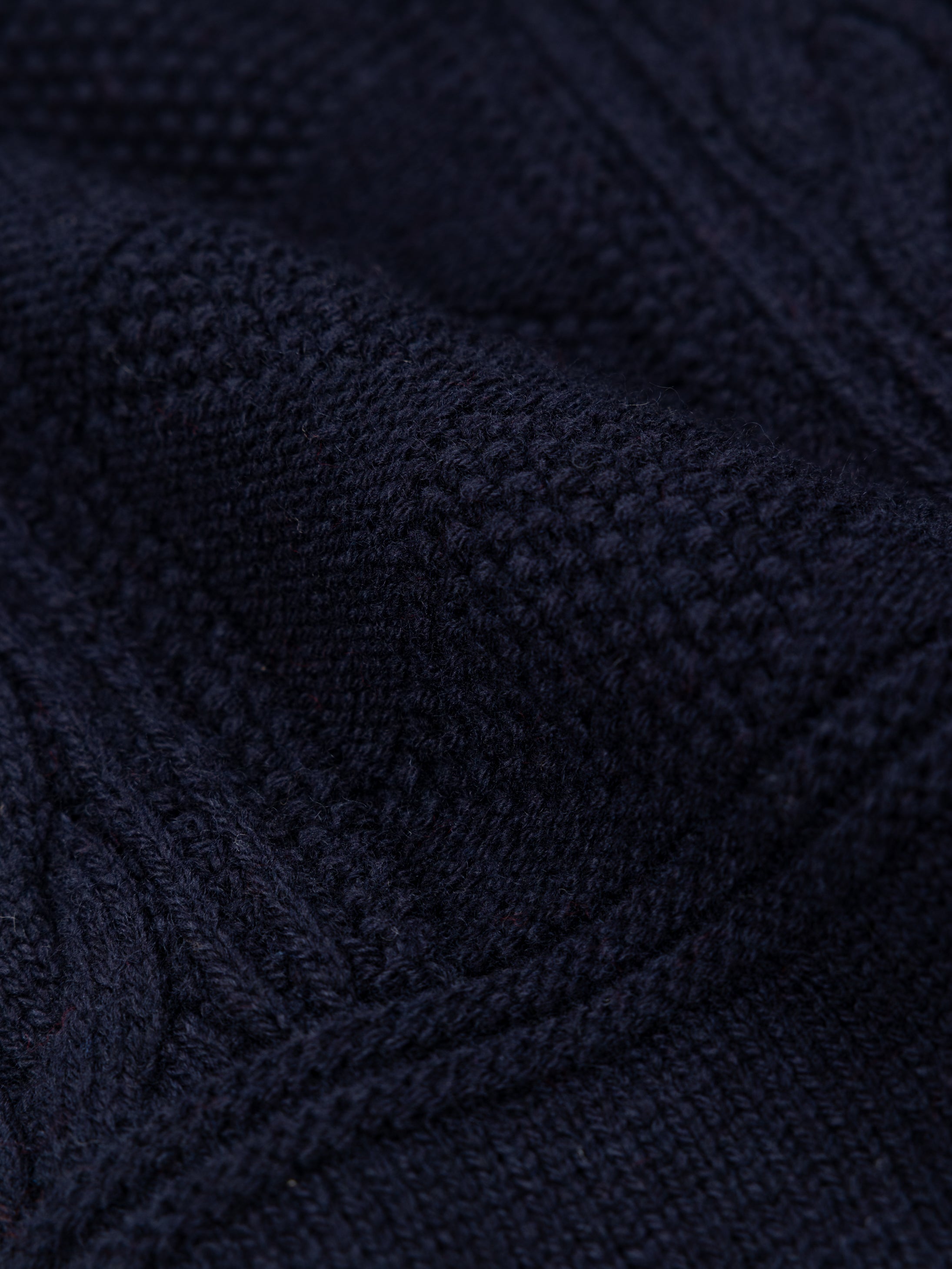 Wool Knit Jumper in Navy - Polperro