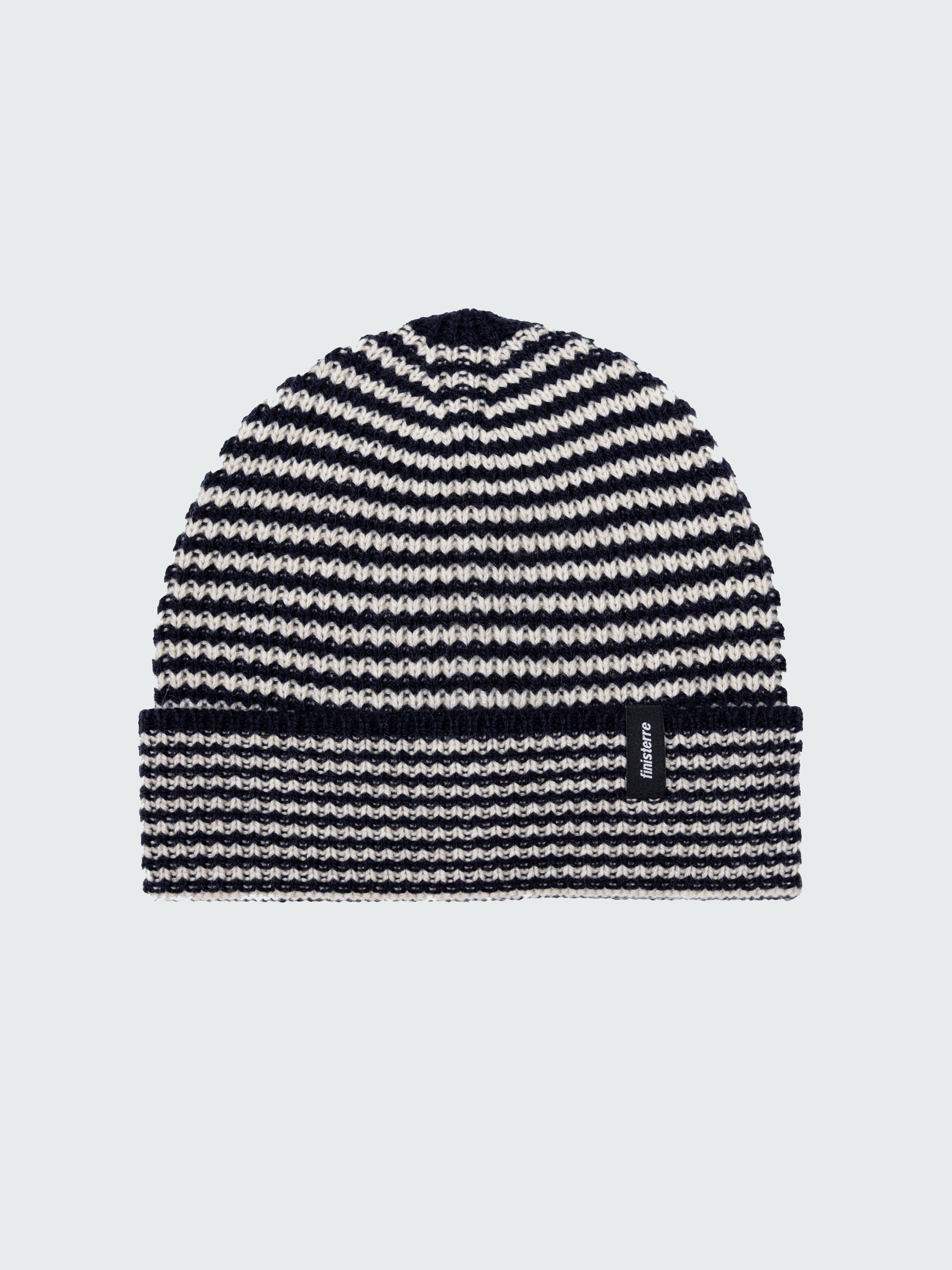 Wool Beanie in Navy/Oatmeal - Sedge