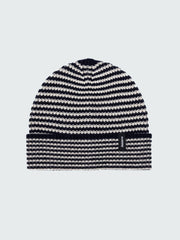 Wool Beanie in Navy/Oatmeal - Sedge