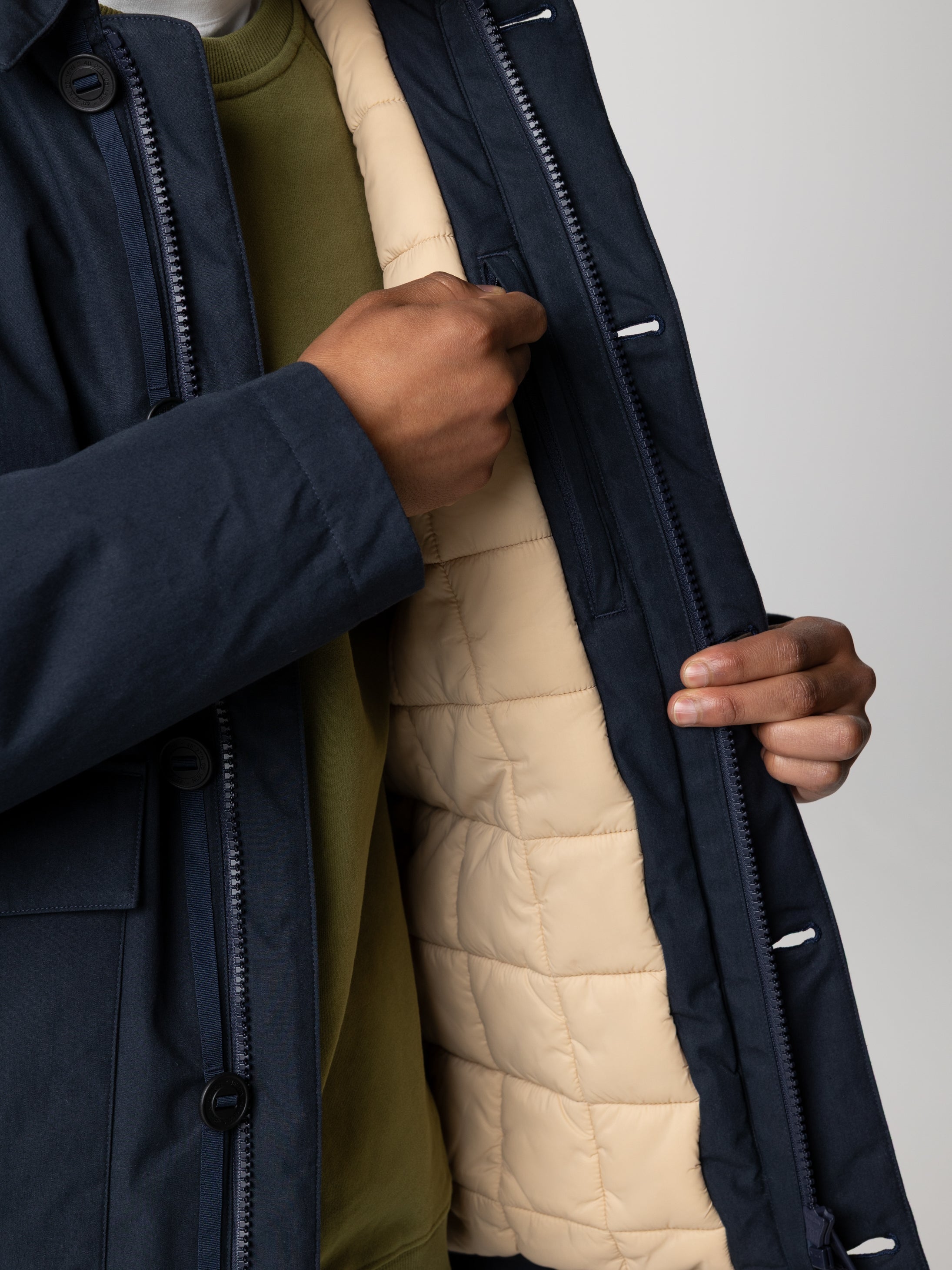 Recycled Insulated Jacket in Navy - Shipyard