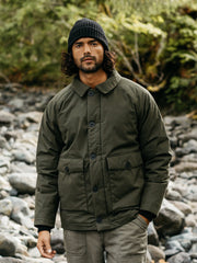 Recycled Insulated Jacket in Green - Shipyard