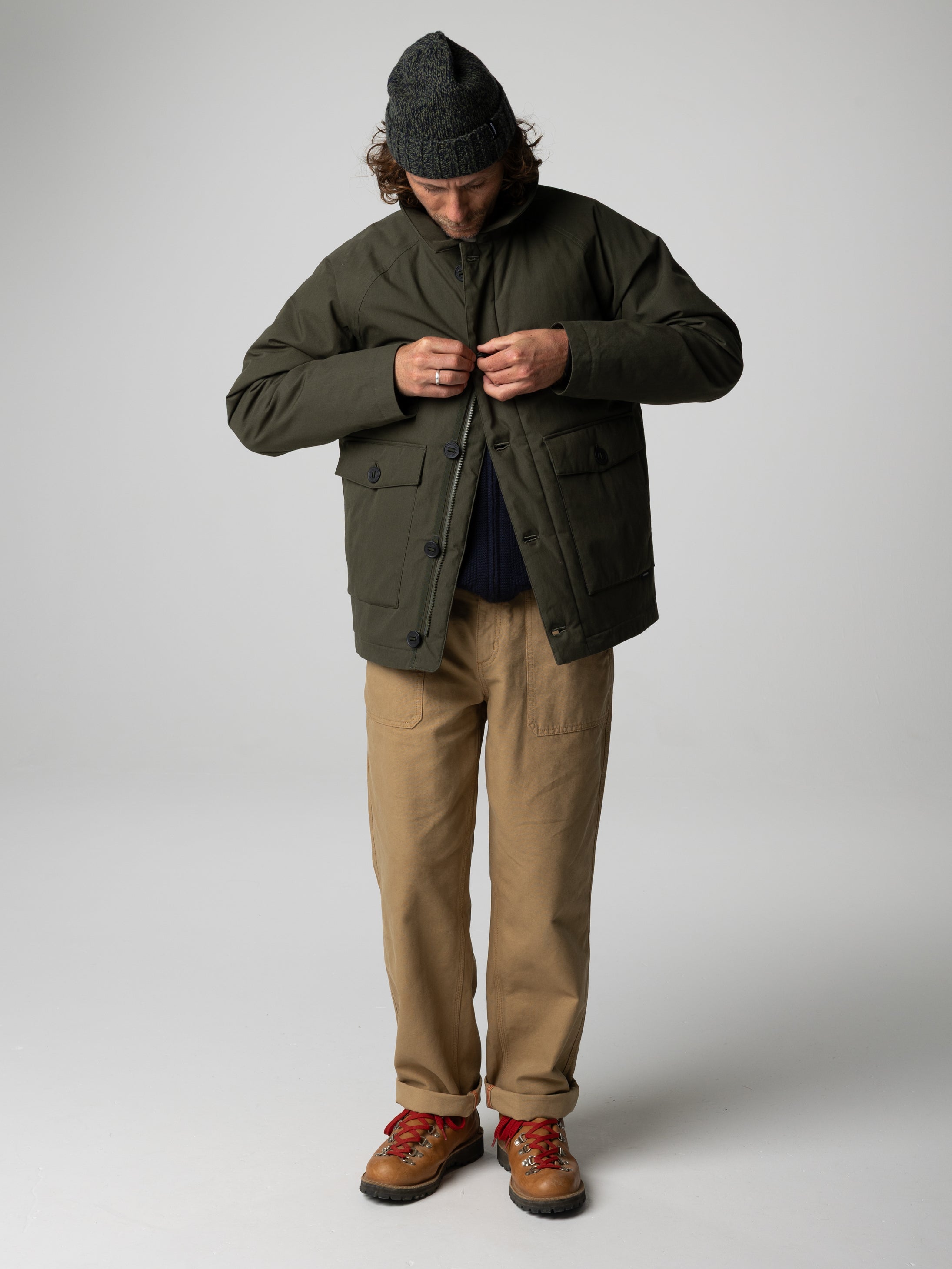 Recycled Insulated Jacket in Green - Shipyard