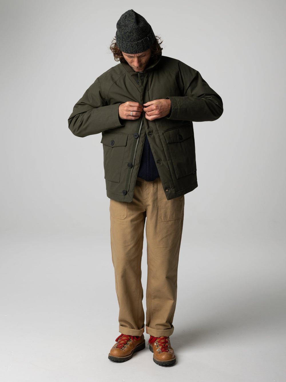Recycled Insulated Jacket in Green - Shipyard