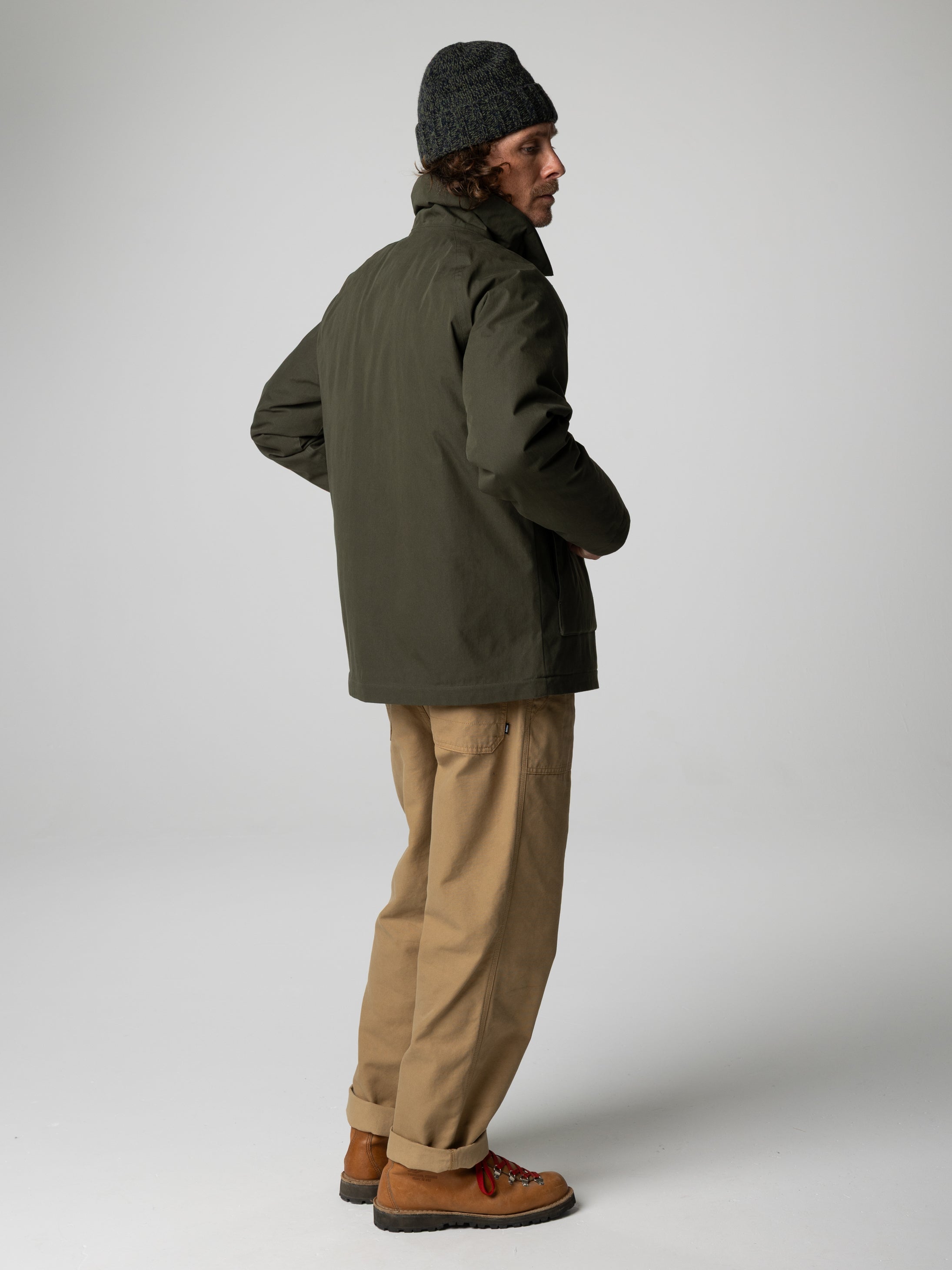 Recycled Insulated Jacket in Green - Shipyard