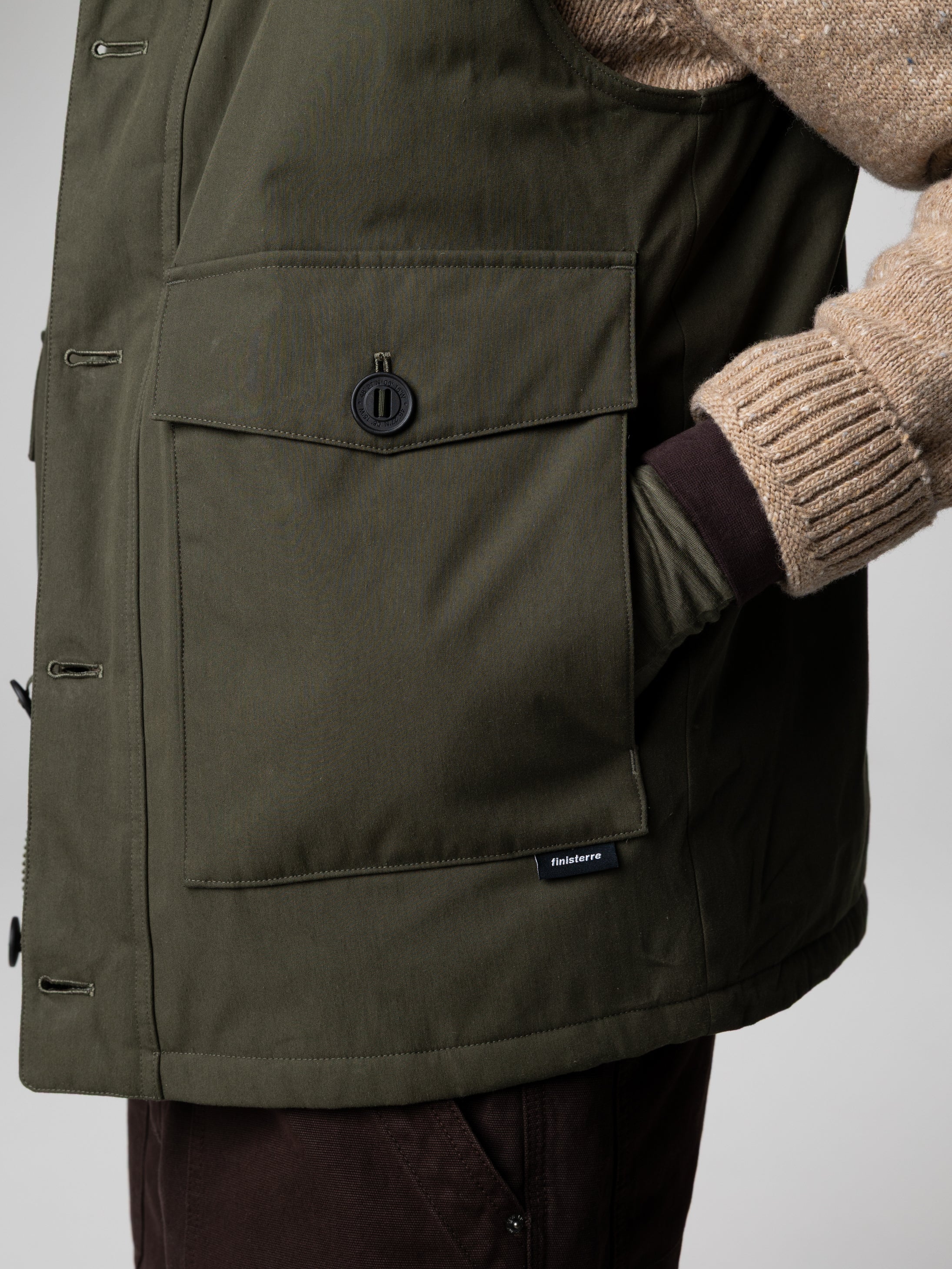 Recycled Insulated Gilet in Green - Shipyard