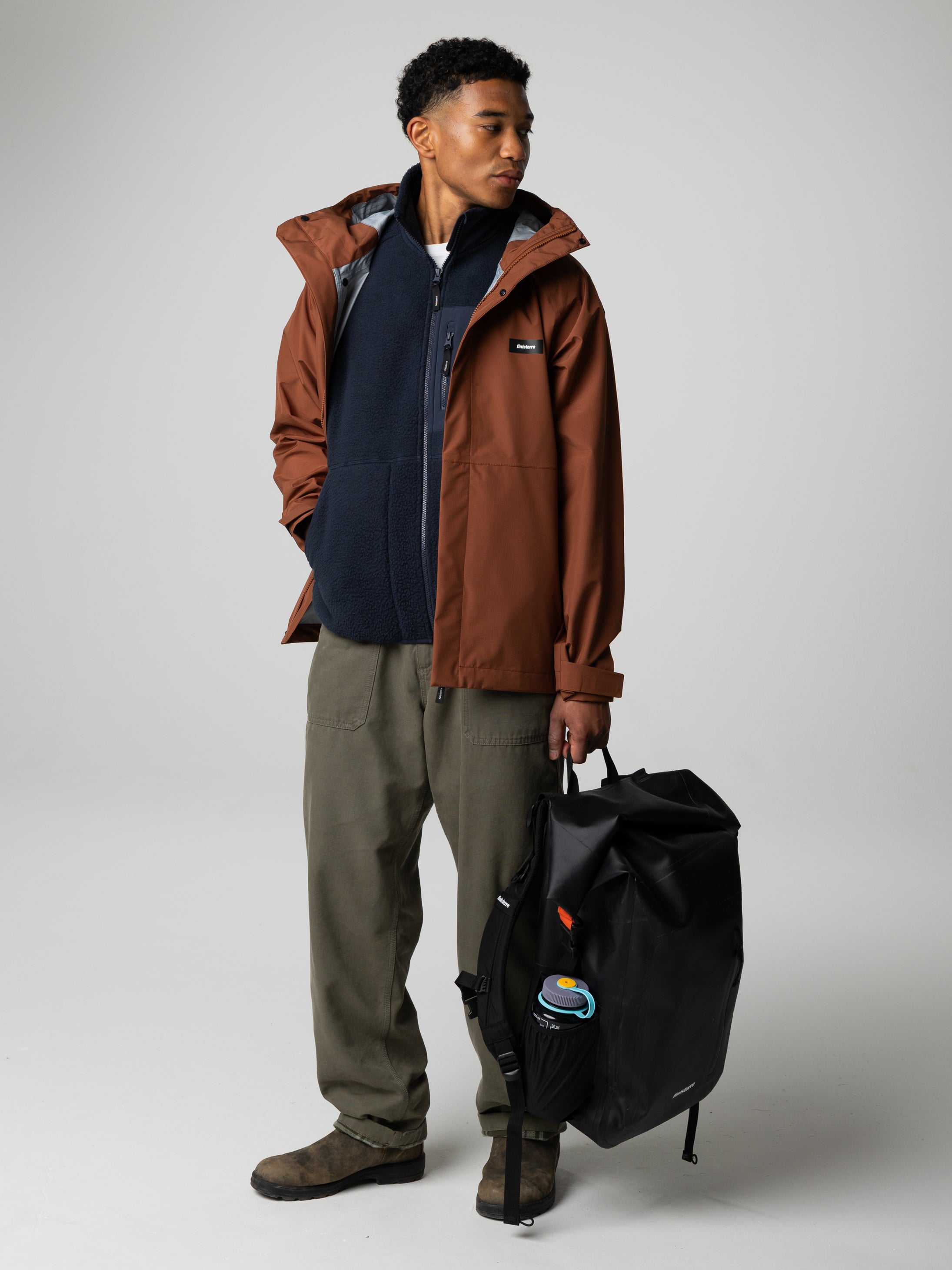 Recycled Waterproof Jacket in Pecan - Skybird