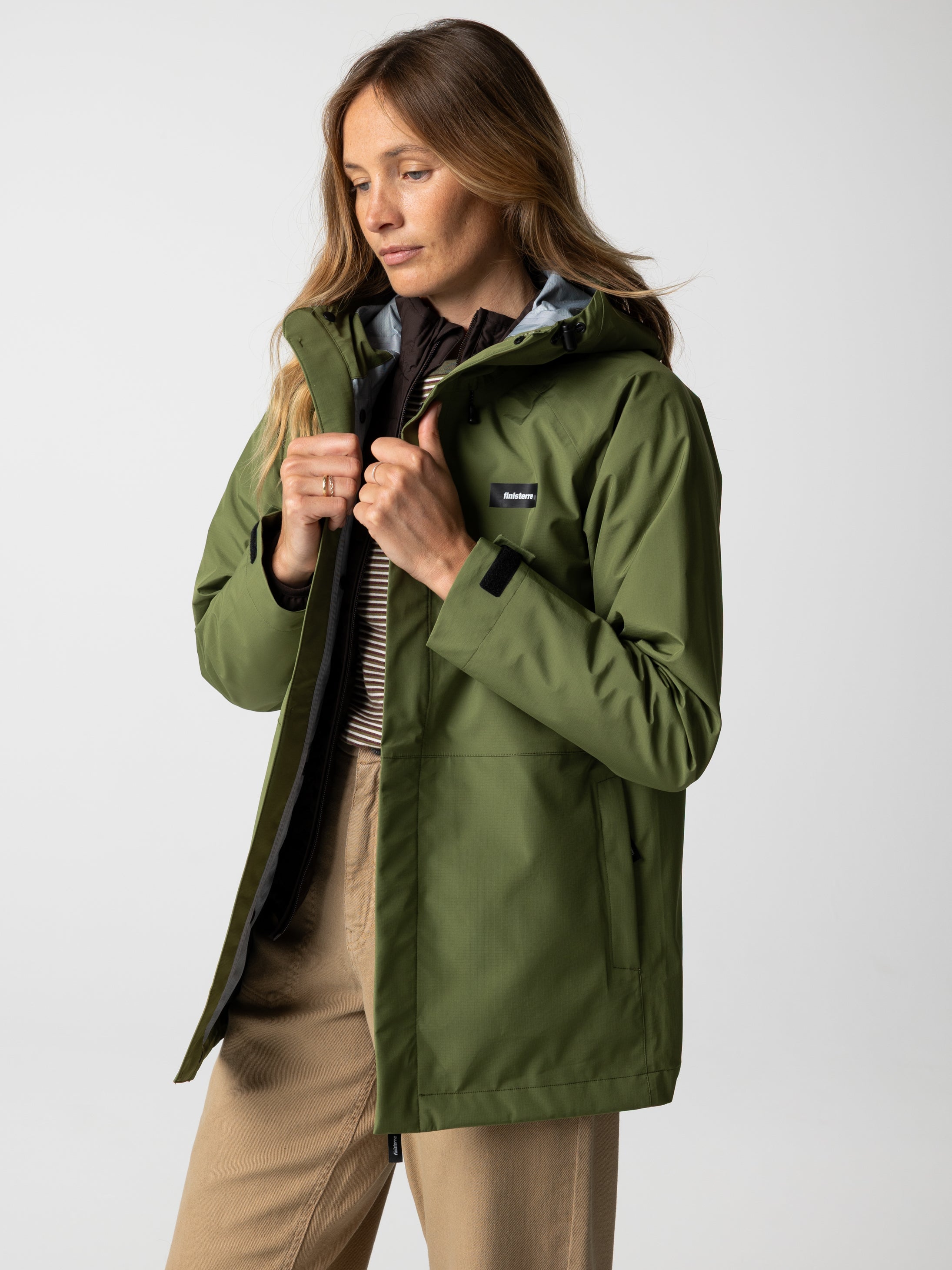 Recycled Waterproof Jacket in Seagrass - Skybird