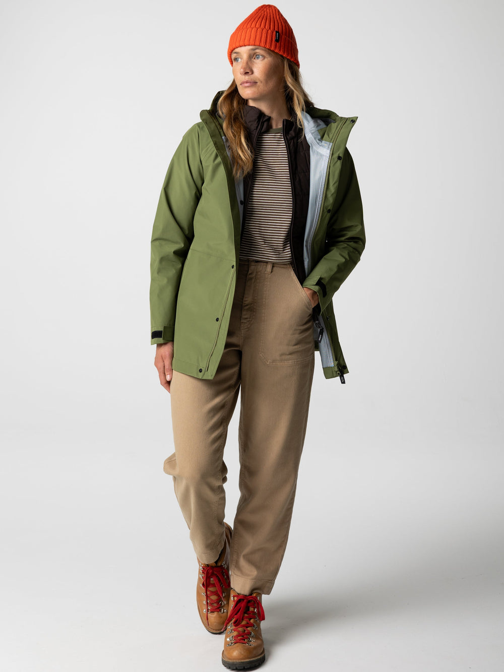 Recycled Waterproof Jacket in Seagrass - Skybird